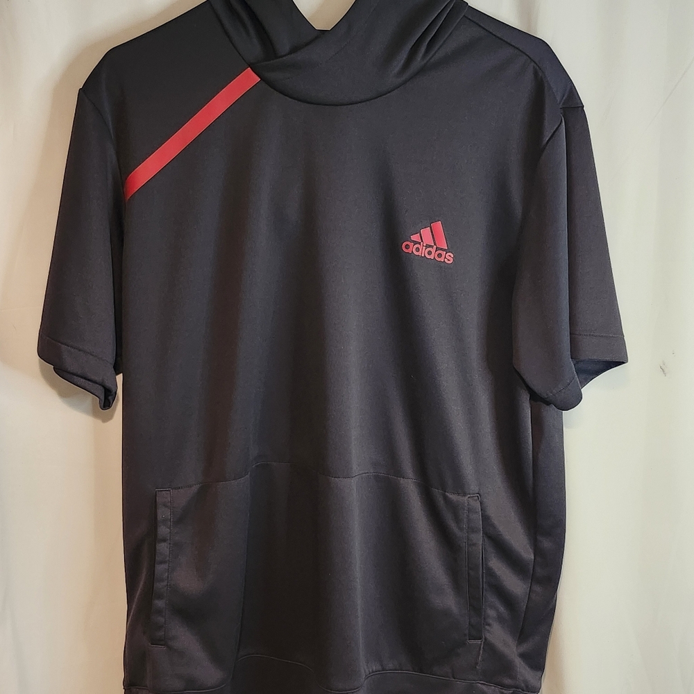Adidas Black and Red Hoodie